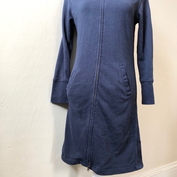 Blue Torch Long Jacket Zip Up Sweater Dress - Picture 2 of 8